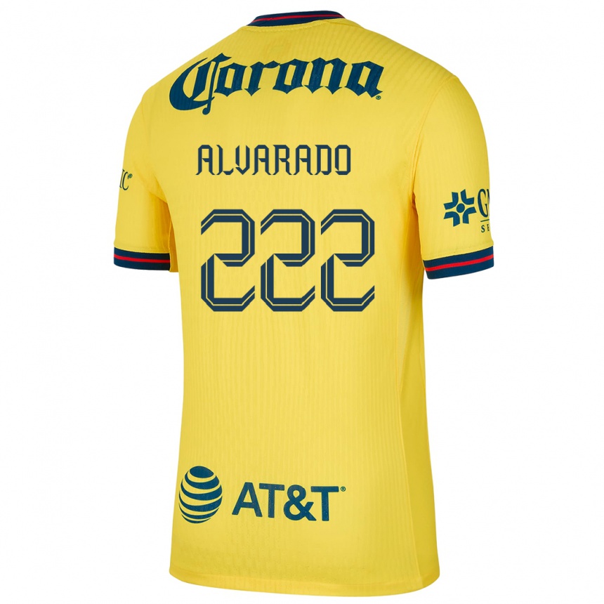 Niño Fútbol Camiseta Daniel Alvarado #222 Amarillo Azul 1ª Equipación 2024/25