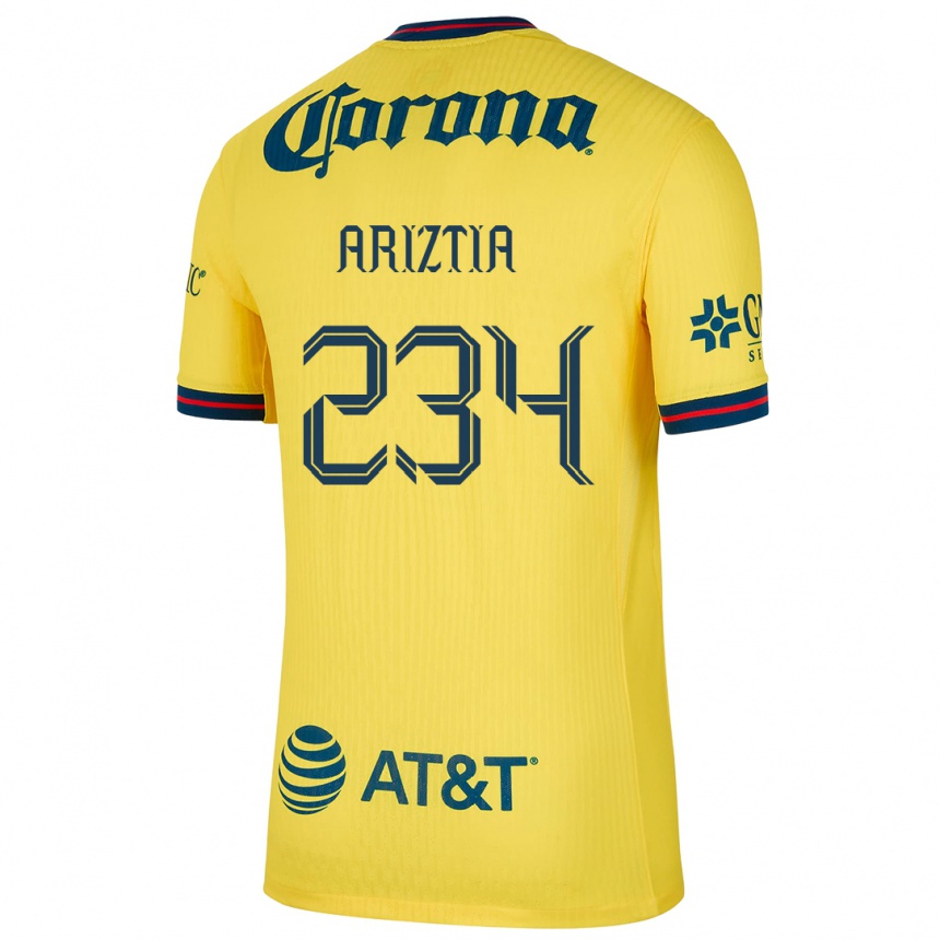 Niño Fútbol Camiseta Íñigo Ariztia #234 Amarillo Azul 1ª Equipación 2024/25