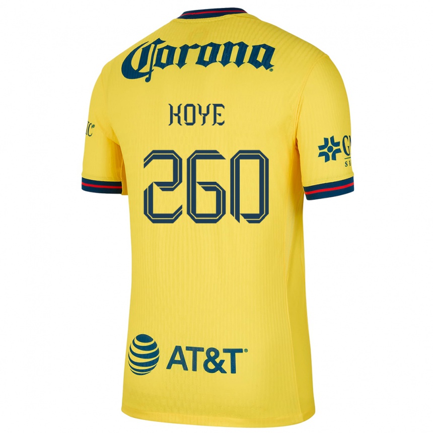 Niño Fútbol Camiseta Julián Koye #260 Amarillo Azul 1ª Equipación 2024/25