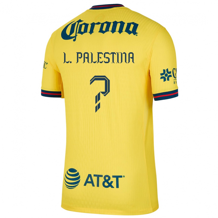 Niño Fútbol Camiseta Leonardo Palestina #0 Amarillo Azul 1ª Equipación 2024/25