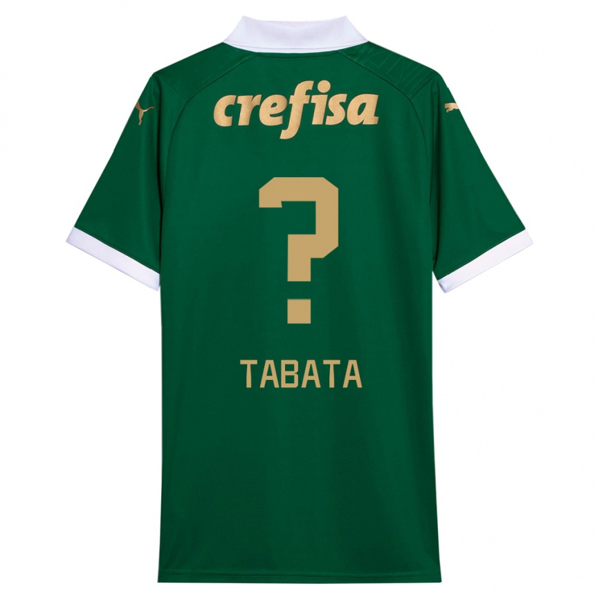 Niño Fútbol Camiseta Bruno Tabata #0 Verde Blanco 1ª Equipación 2024/25