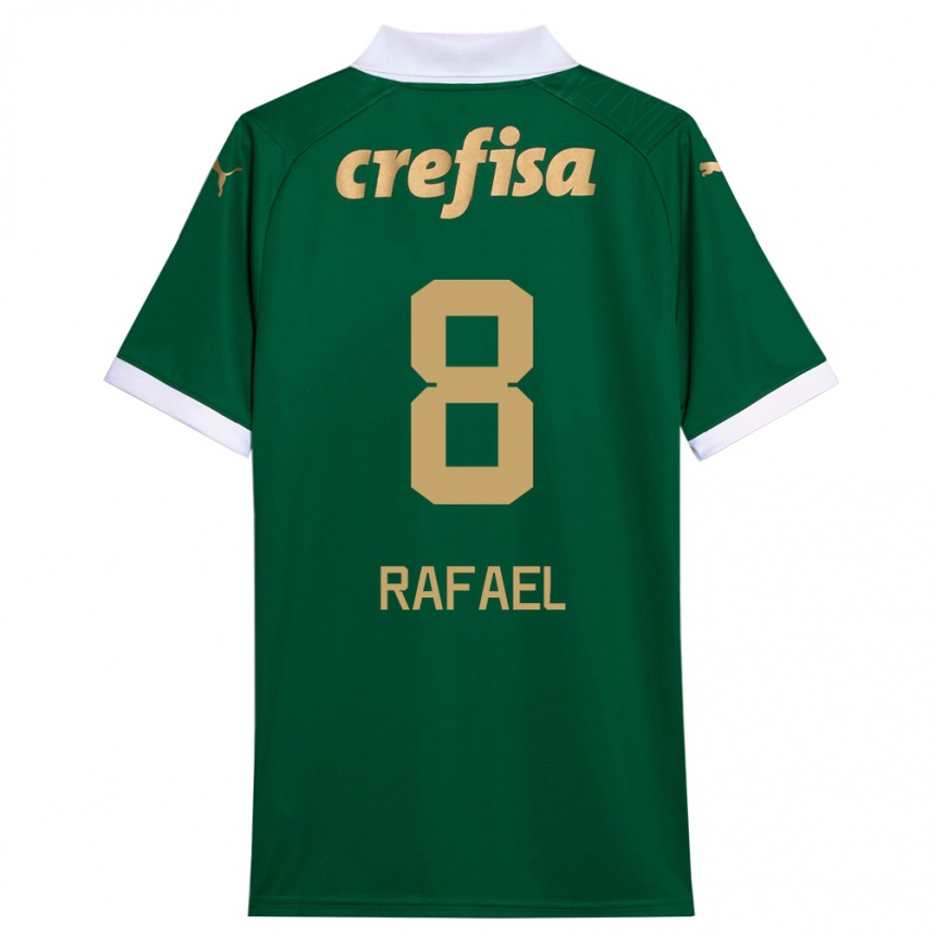 Niño Fútbol Camiseta Zé Rafael #8 Verde Blanco 1ª Equipación 2024/25