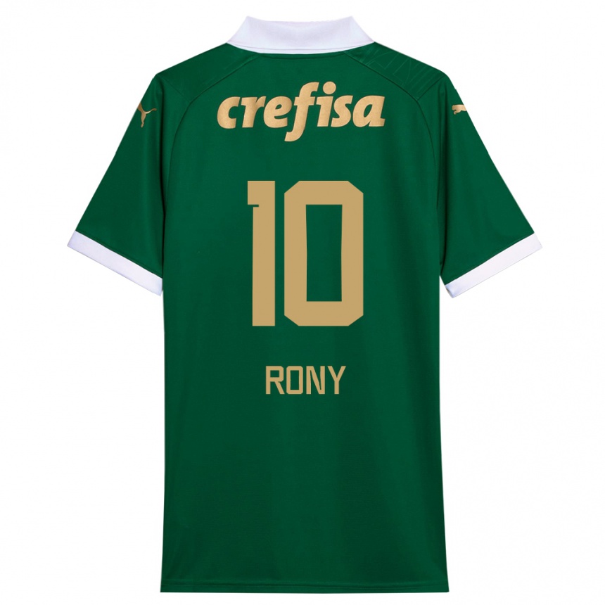 Niño Fútbol Camiseta Rony #10 Verde Blanco 1ª Equipación 2024/25