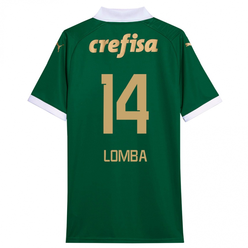 Niño Fútbol Camiseta Marcelo Lomba #14 Verde Blanco 1ª Equipación 2024/25