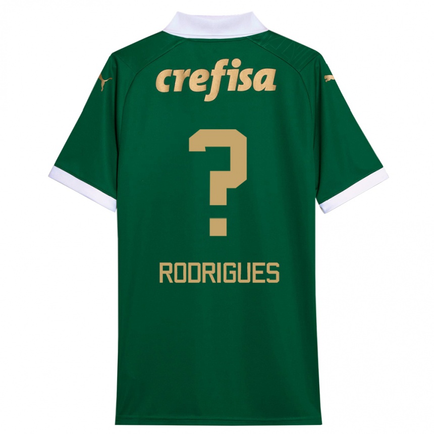 Niño Fútbol Camiseta César Rodrigues #0 Verde Blanco 1ª Equipación 2024/25