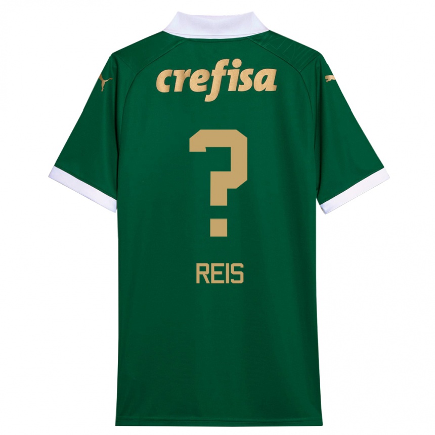 Niño Fútbol Camiseta Vitor Reis #0 Verde Blanco 1ª Equipación 2024/25