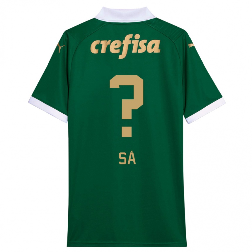 Niño Fútbol Camiseta Luiz Sá #0 Verde Blanco 1ª Equipación 2024/25