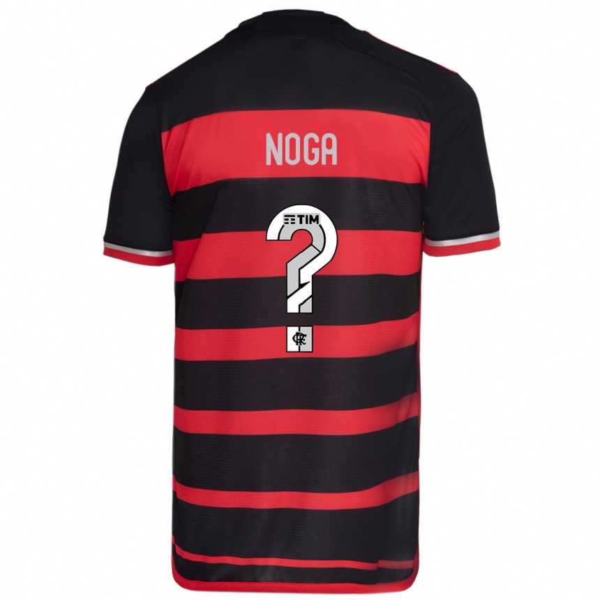 Niño Fútbol Camiseta Gabriel Noga #0 Negro Rojo 1ª Equipación 2024/25