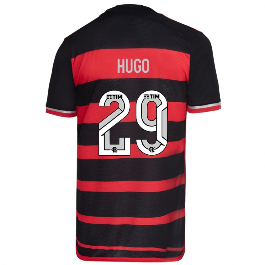 Niño Fútbol Camiseta Victor Hugo #29 Negro Rojo 1ª Equipación 2024/25