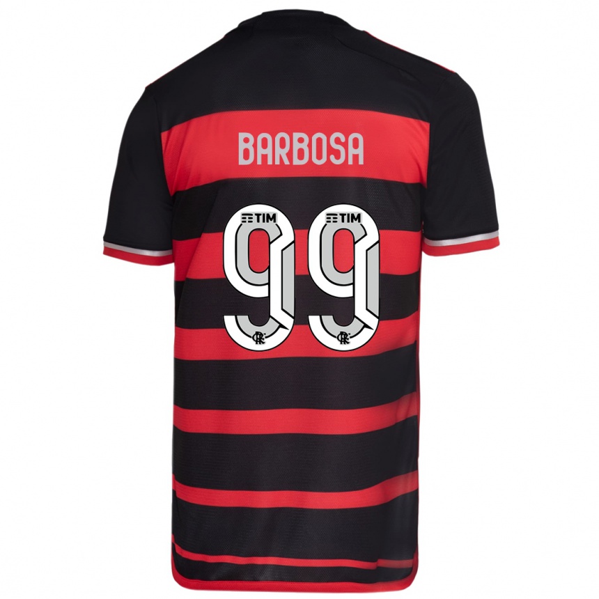 Niño Fútbol Camiseta Gabriel Barbosa #99 Negro Rojo 1ª Equipación 2024/25