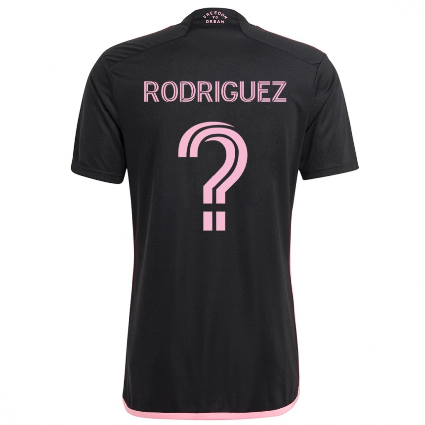 Niño Fútbol Camiseta Emerson Rodríguez #0 Negro 2ª Equipación 2024/25