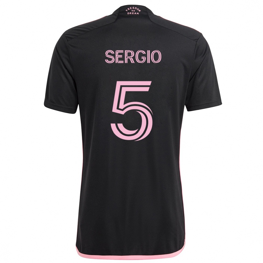 Niño Fútbol Camiseta Sergio Busquets #5 Negro 2ª Equipación 2024/25