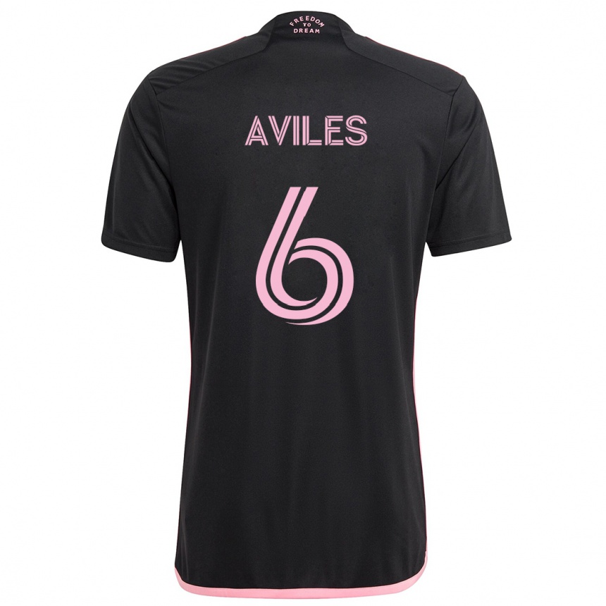 Niño Fútbol Camiseta Tomás Avilés #6 Negro 2ª Equipación 2024/25