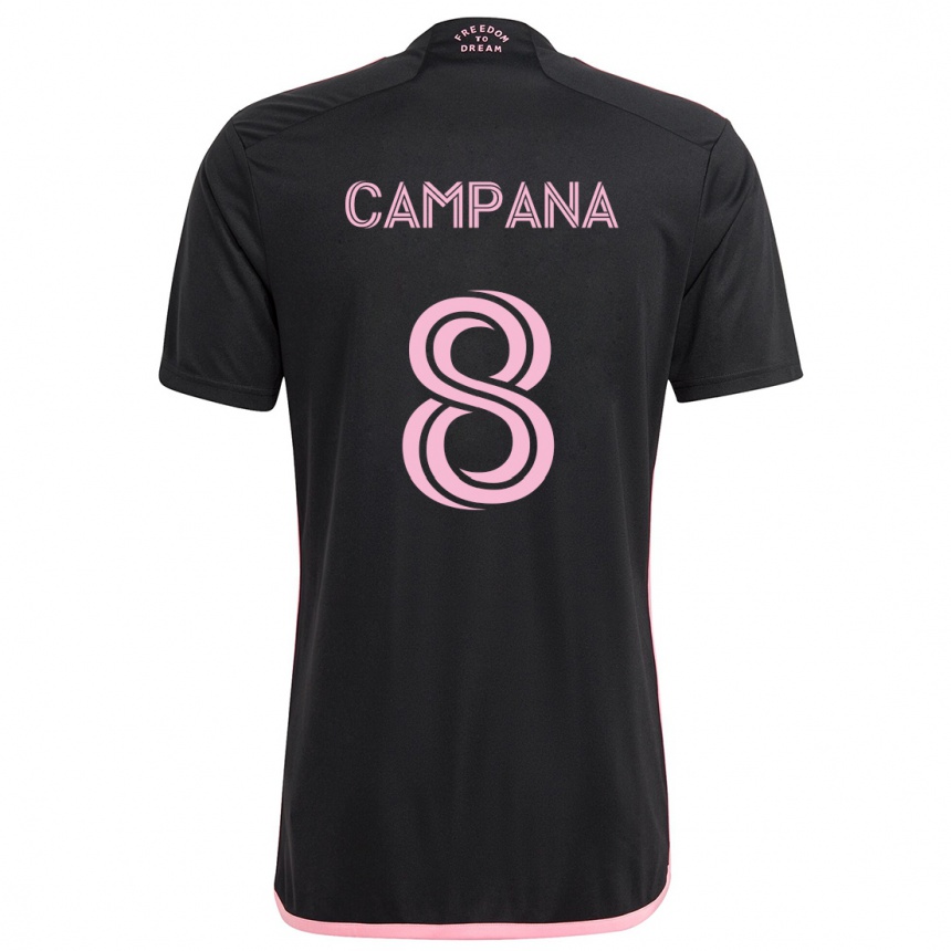 Niño Fútbol Camiseta Leonardo Campana #8 Negro 2ª Equipación 2024/25