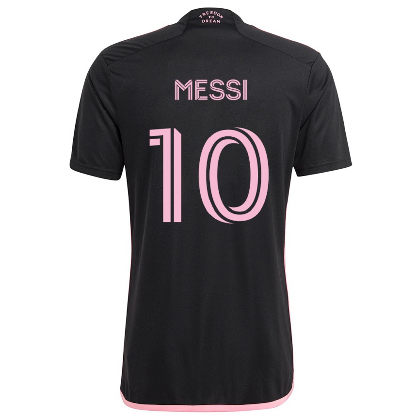 Niño Fútbol Camiseta Lionel Messi #10 Negro 2ª Equipación 2024/25