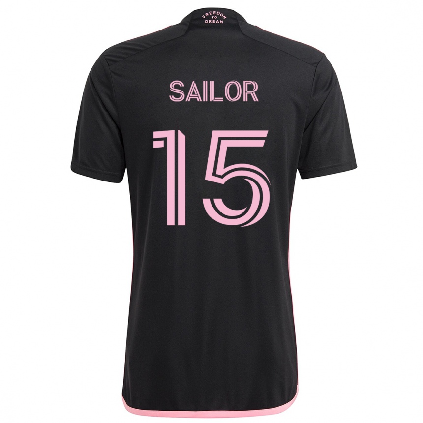 Niño Fútbol Camiseta Ryan Sailor #15 Negro 2ª Equipación 2024/25