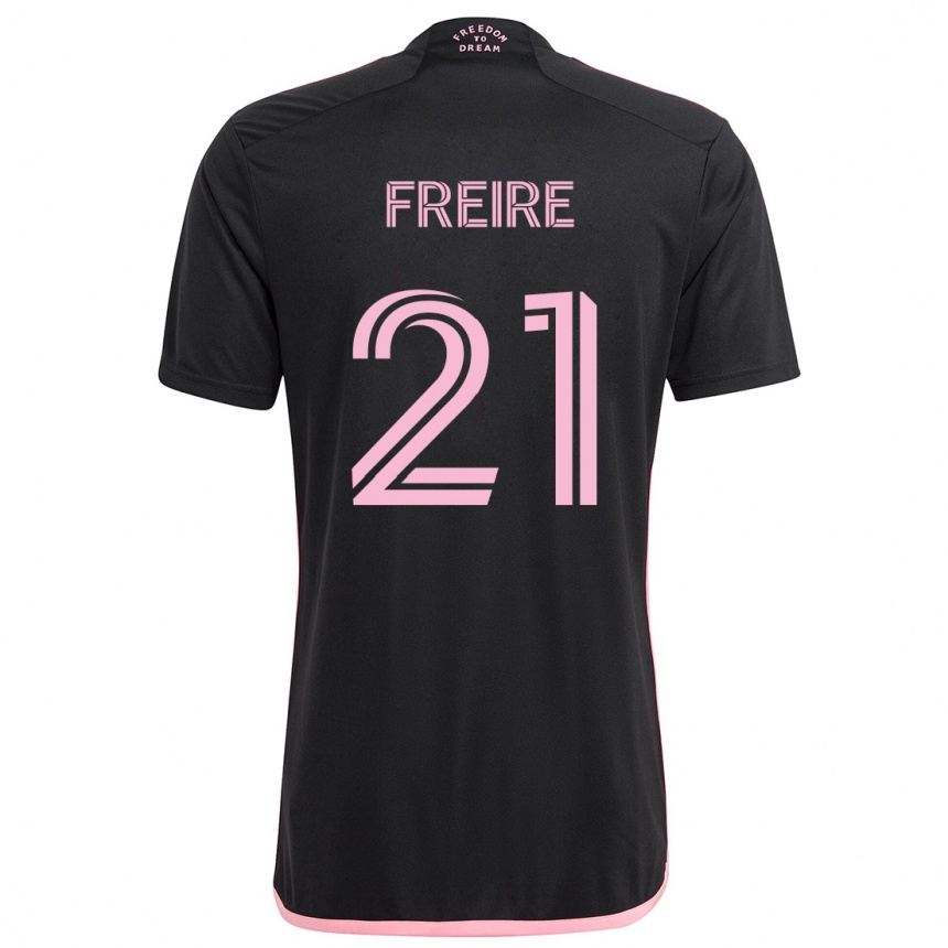 Niño Fútbol Camiseta Nicolas Freire #21 Negro 2ª Equipación 2024/25