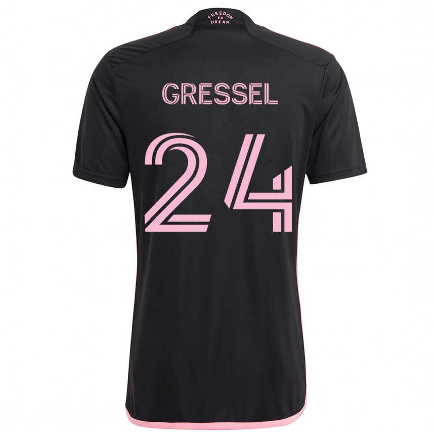 Niño Fútbol Camiseta Julian Gressel #24 Negro 2ª Equipación 2024/25