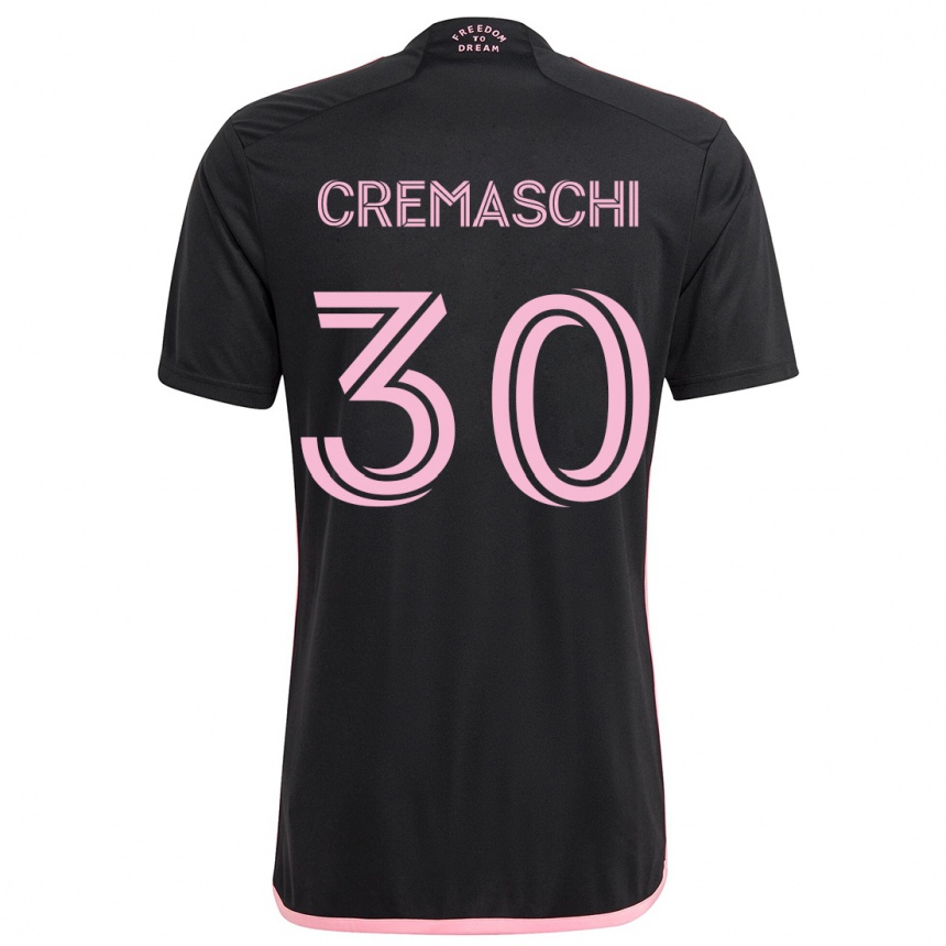 Niño Fútbol Camiseta Benja Cremaschi #30 Negro 2ª Equipación 2024/25