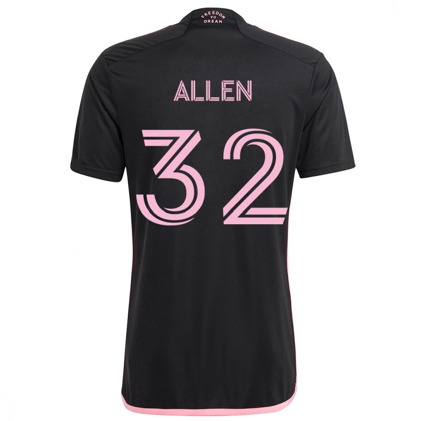 Niño Fútbol Camiseta Noah Allen #32 Negro 2ª Equipación 2024/25