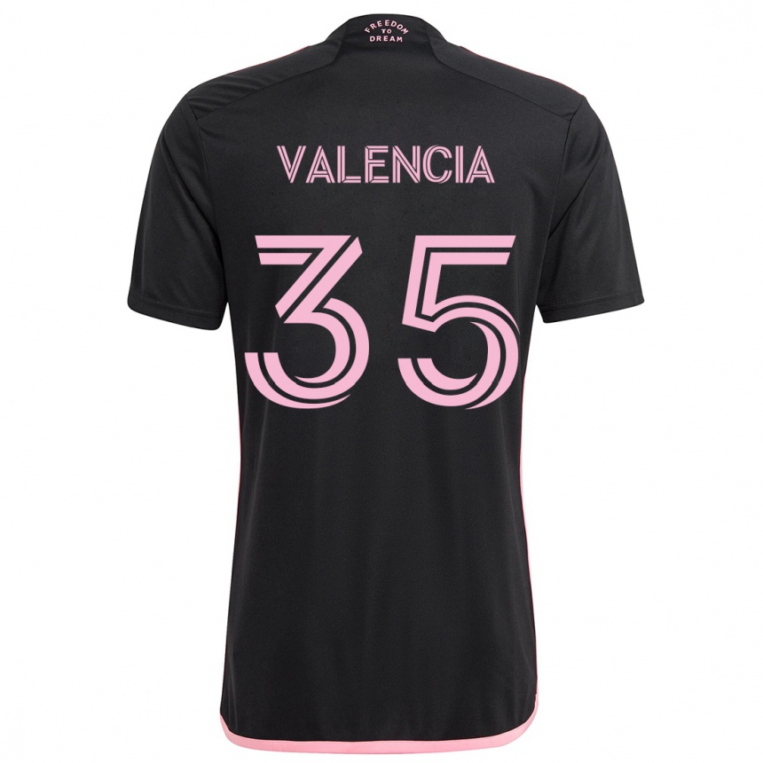 Niño Fútbol Camiseta Felipe Valencia #35 Negro 2ª Equipación 2024/25