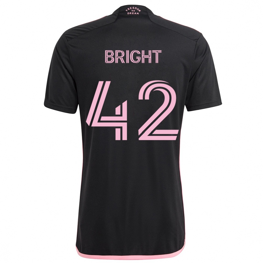 Niño Fútbol Camiseta Yannick Bright #42 Negro 2ª Equipación 2024/25