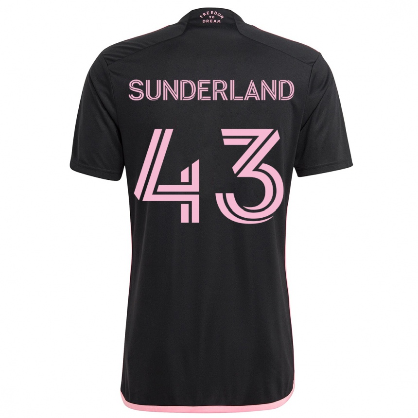 Niño Fútbol Camiseta Lawson Sunderland #43 Negro 2ª Equipación 2024/25