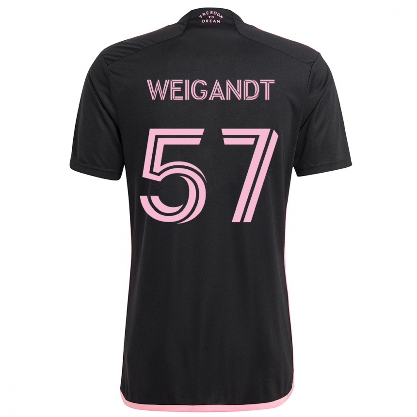 Niño Fútbol Camiseta Marcelo Weigandt #57 Negro 2ª Equipación 2024/25