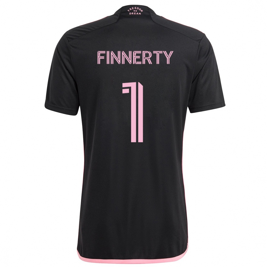 Niño Fútbol Camiseta Owen Finnerty #1 Negro 2ª Equipación 2024/25