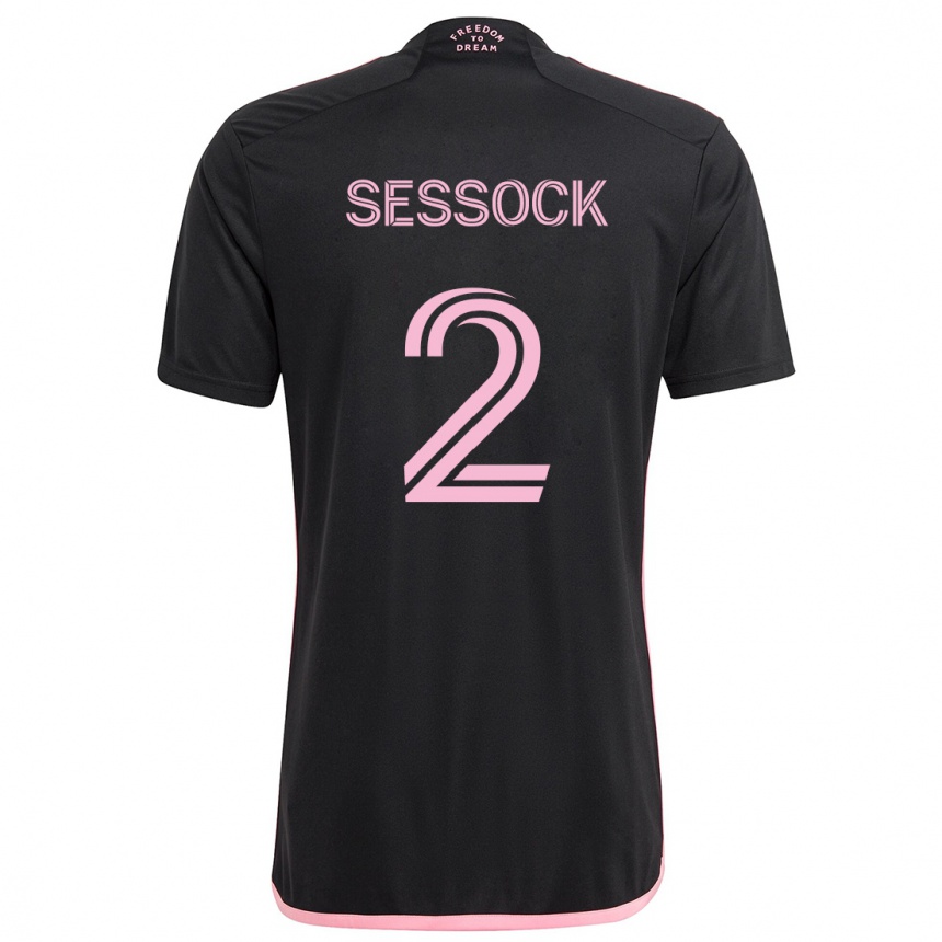 Niño Fútbol Camiseta Nykolas Sessock #2 Negro 2ª Equipación 2024/25