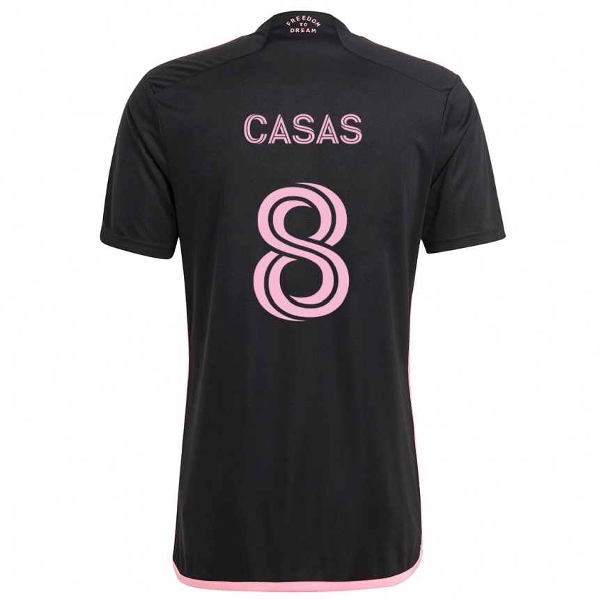 Niño Fútbol Camiseta Pep Casas #8 Negro 2ª Equipación 2024/25