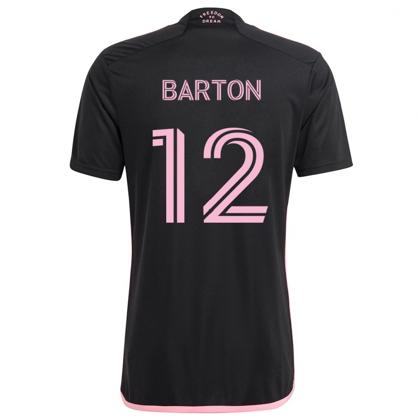 Niño Fútbol Camiseta Tye Barton #12 Negro 2ª Equipación 2024/25