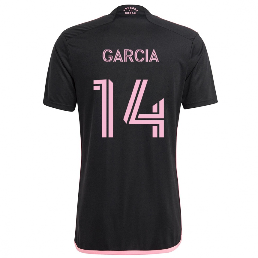 Niño Fútbol Camiseta Santiago Garcia #14 Negro 2ª Equipación 2024/25