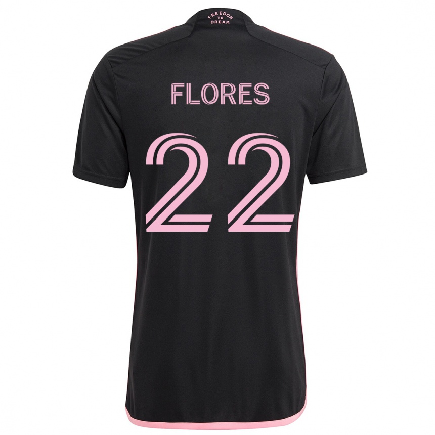 Niño Fútbol Camiseta Alejandro Flores #22 Negro 2ª Equipación 2024/25