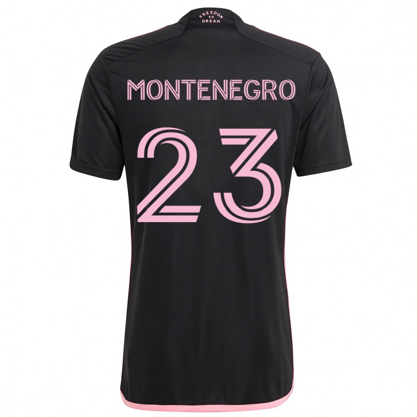 Niño Fútbol Camiseta Ricardo Montenegro #23 Negro 2ª Equipación 2024/25