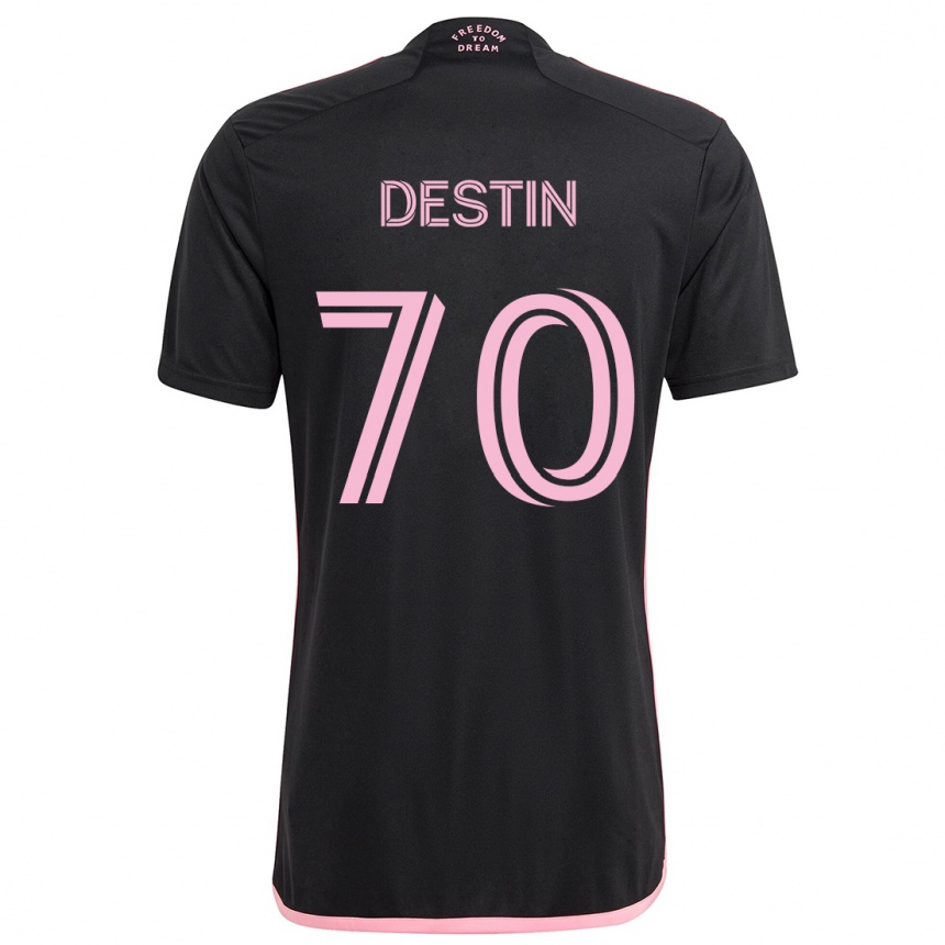 Niño Fútbol Camiseta Bryan Destin #70 Negro 2ª Equipación 2024/25