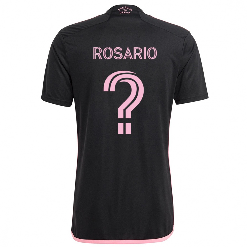 Niño Fútbol Camiseta Adrian Rosario #0 Negro 2ª Equipación 2024/25