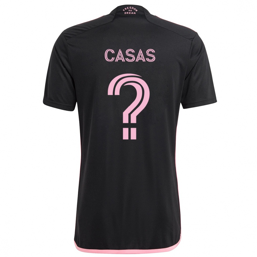 Niño Fútbol Camiseta André Casas #0 Negro 2ª Equipación 2024/25