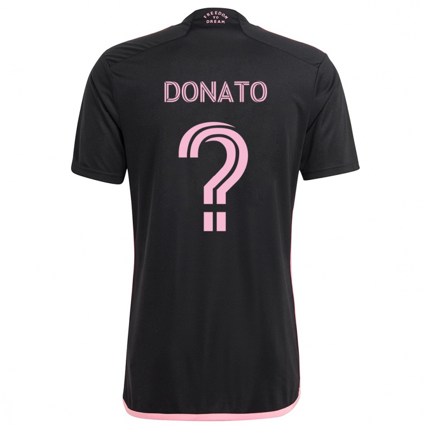 Niño Fútbol Camiseta Benjamin Donato #0 Negro 2ª Equipación 2024/25