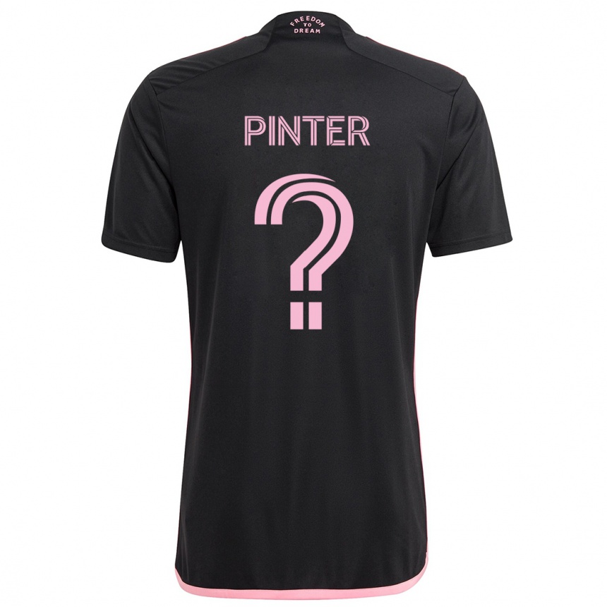 Niño Fútbol Camiseta Daniel Pinter #0 Negro 2ª Equipación 2024/25