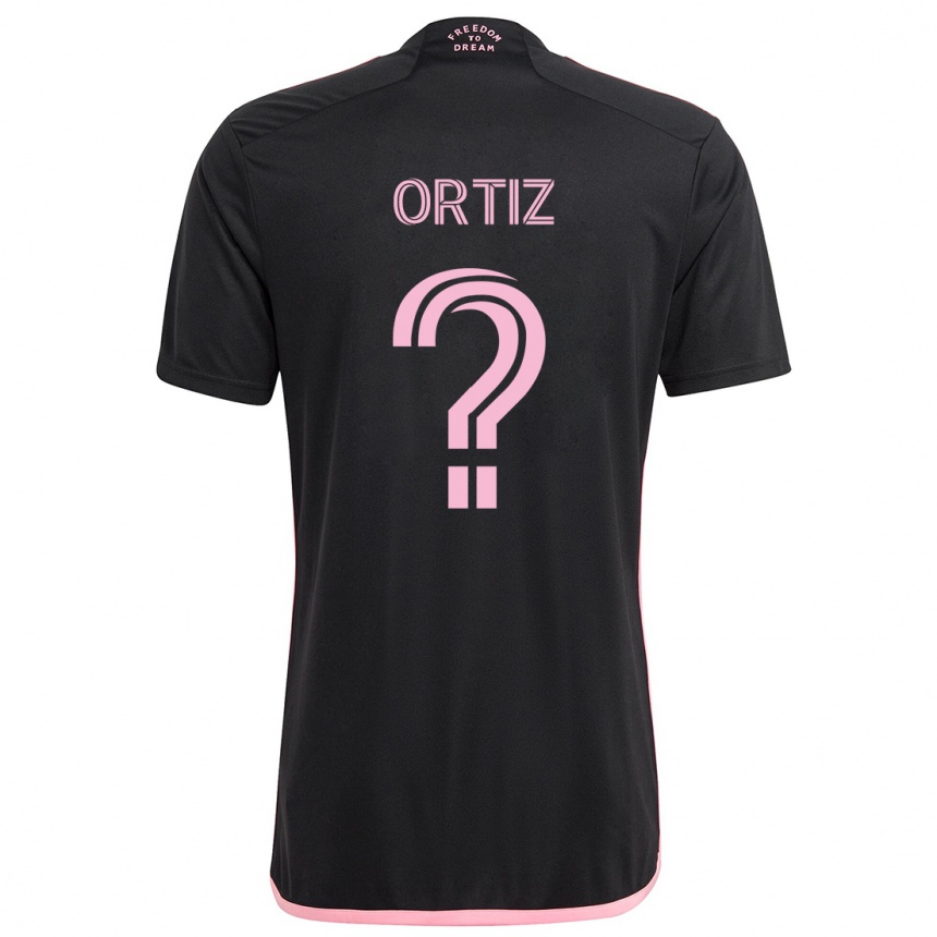 Niño Fútbol Camiseta Cristian Ortiz #0 Negro 2ª Equipación 2024/25