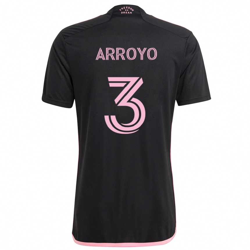 Niño Fútbol Camiseta Dixon Arroyo #3 Negro 2ª Equipación 2024/25