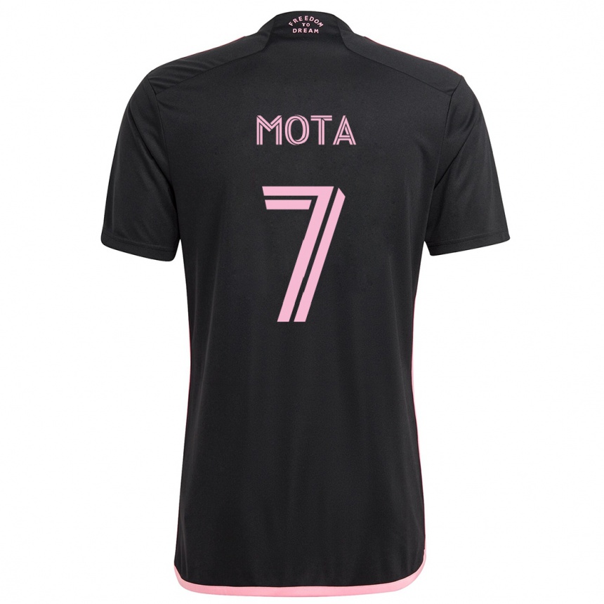 Niño Fútbol Camiseta Jean Mota #7 Negro 2ª Equipación 2024/25