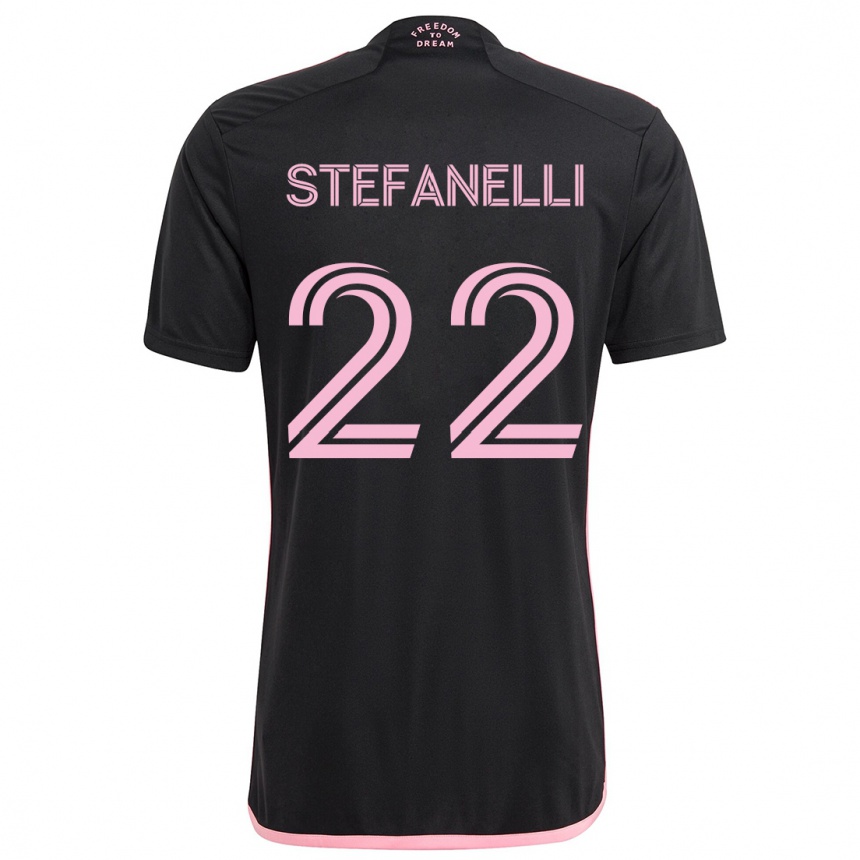 Niño Fútbol Camiseta Nicolás Stefanelli #22 Negro 2ª Equipación 2024/25