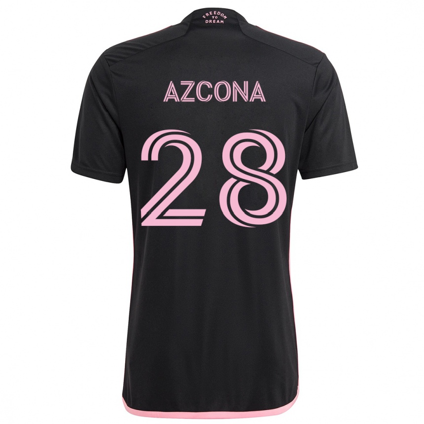 Niño Fútbol Camiseta Edison Azcona #28 Negro 2ª Equipación 2024/25