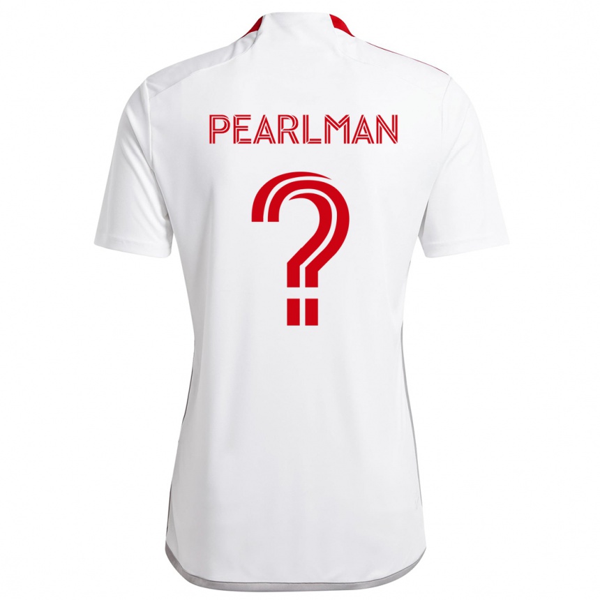 Niño Fútbol Camiseta Adam Pearlman #0 Blanco Rojo 2ª Equipación 2024/25