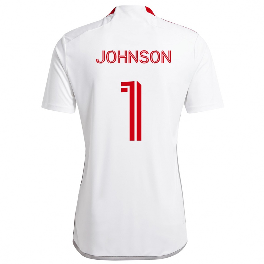 Niño Fútbol Camiseta Sean Johnson #1 Blanco Rojo 2ª Equipación 2024/25