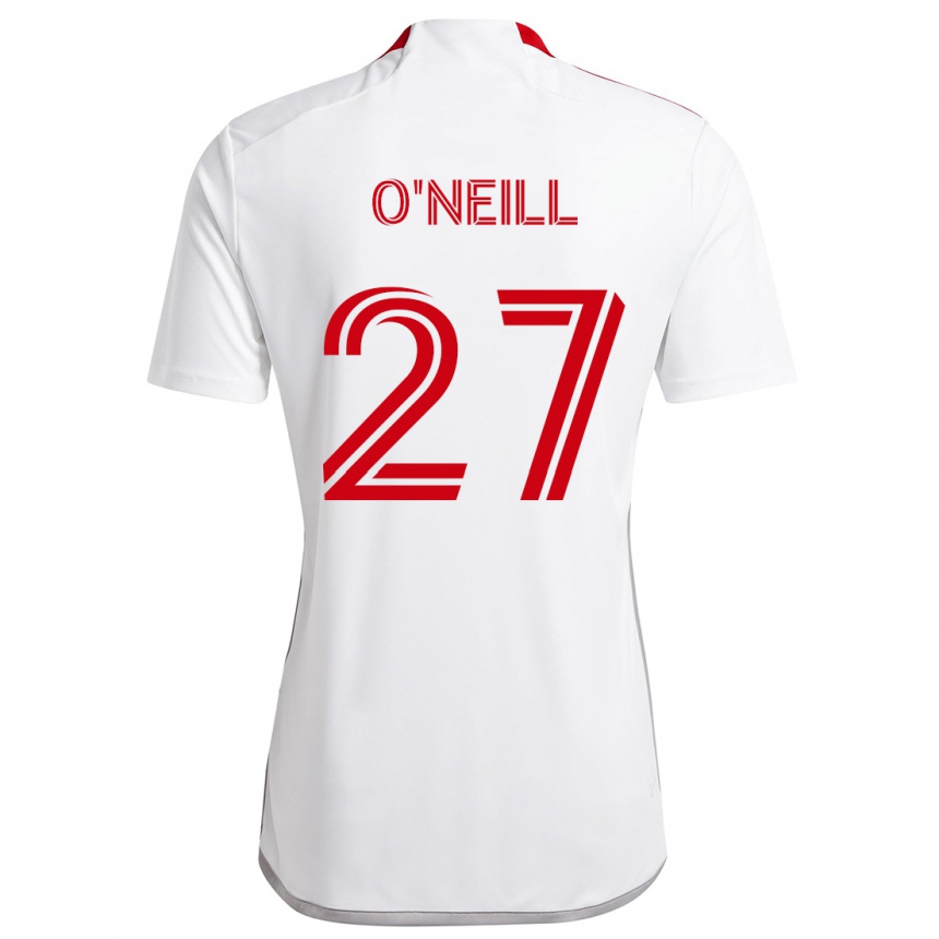 Niño Fútbol Camiseta Shane O'neill #27 Blanco Rojo 2ª Equipación 2024/25