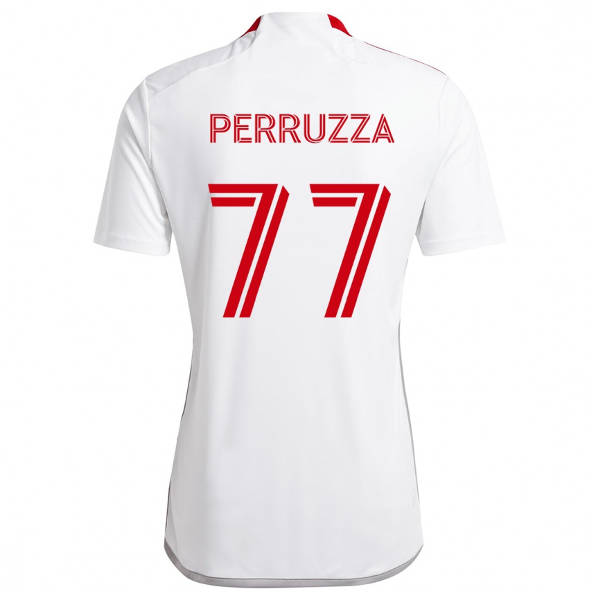 Niño Fútbol Camiseta Jordan Perruzza #77 Blanco Rojo 2ª Equipación 2024/25