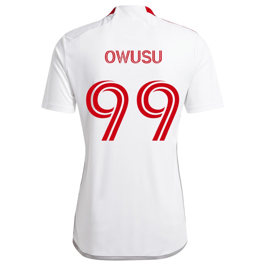 Niño Fútbol Camiseta Prince Osei Owusu #99 Blanco Rojo 2ª Equipación 2024/25